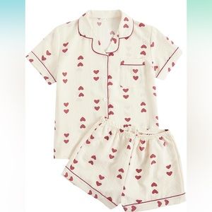 Heart PJ Set - Size Small